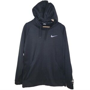 Nike Dri-FIT Black Fleece Lined Hoodie Sweatshirt Size XL